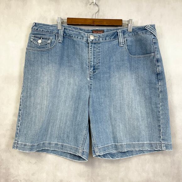 Duck Head Woman Denim Shorts Size 20W Y2K Preppy Classic Light Wash Minimalist - Picture 1 of 9